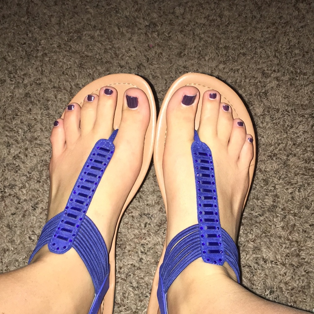 Royal blue sandals